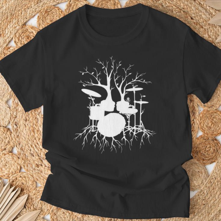 Drum Set Tree For Drummer Musician Live The Beat T-Shirt Gifts for Old Men