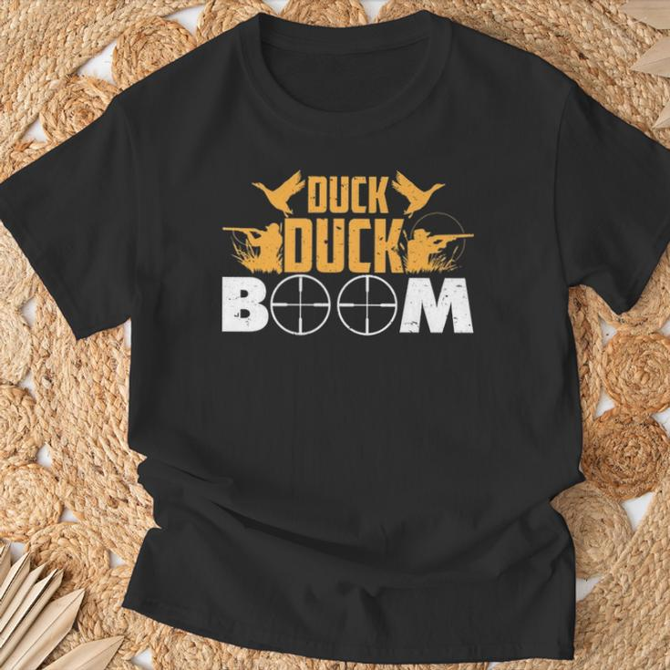 Duck Duck Boom Cool Duck Hunter Hunting Hunt Gif T-Shirt Gifts for Old Men