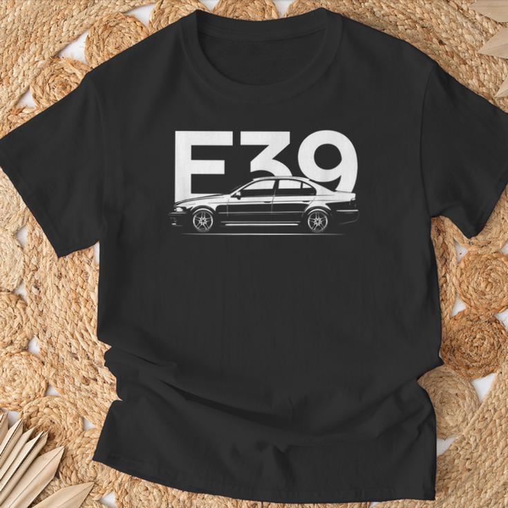 E39 5 Series Car Silhouette T-Shirt Gifts for Old Men