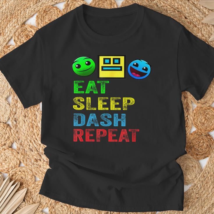 Eat Sleep Dash Repeat Video Game Geometry Video Gamer T-Shirt Gifts for Old Men