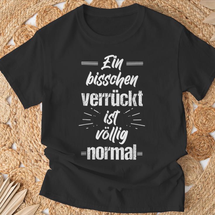 Ein Bisschenerrückt Istöllig Normal Wahnsinn Kopf Irre T-Shirt Geschenke für alte Männer