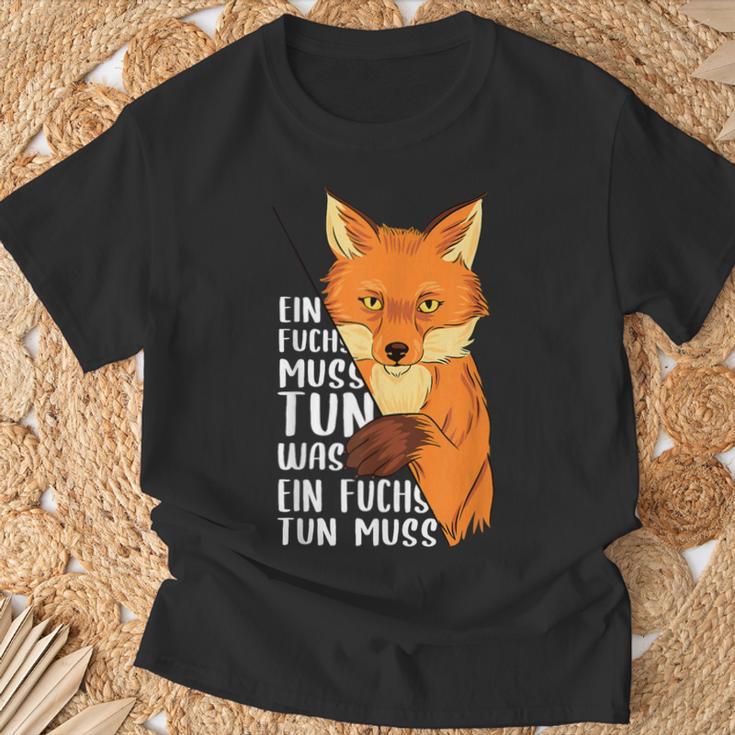 Ein Fuchs Muss Tun Was Ein Fuchs Tun Muss Beautiful Fox S T-Shirt Geschenke für alte Männer