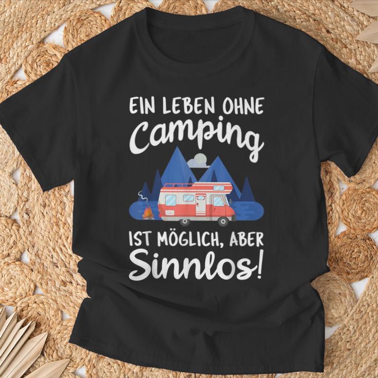 Ein Leben Ohne Camping Ist Möglich Aber Sinnlos T-Shirt Geschenke für alte Männer