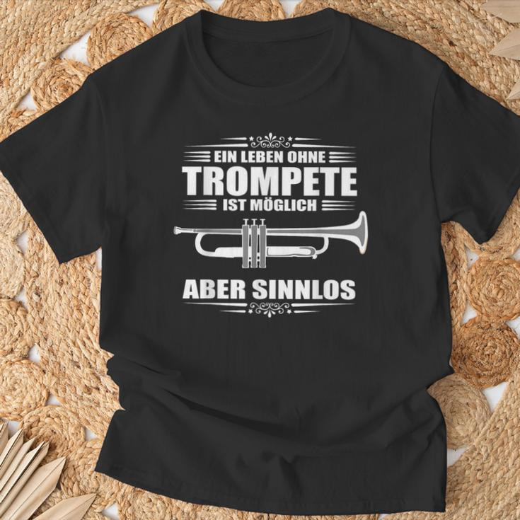 Ein Leben Ohne Trumpete Ist Möglich Aber Sinnlos Trumpeter T-Shirt Geschenke für alte Männer