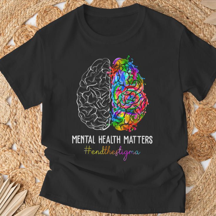 End The Stigma Mental Health Matters Mental Awareness T-Shirt Gifts for Old Men