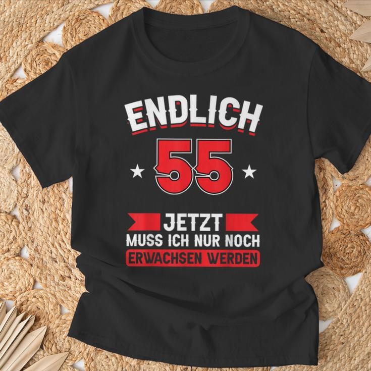 Endlich 55 Jetzt Nur Noch Erwachsen Werden Werden 55 German T-Shirt Geschenke für alte Männer