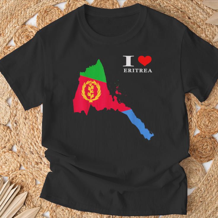 Eritrean Map Flag T-Shirt Geschenke für alte Männer