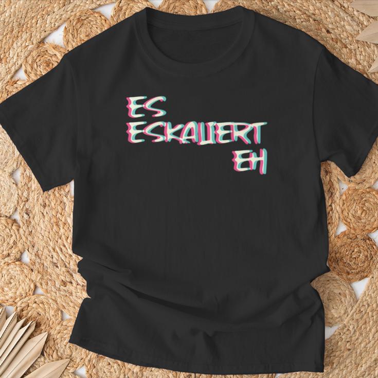 Es Escaliert Eh Techno Trippy Edm Festival Hardcore Hardtekk T-Shirt Geschenke für alte Männer