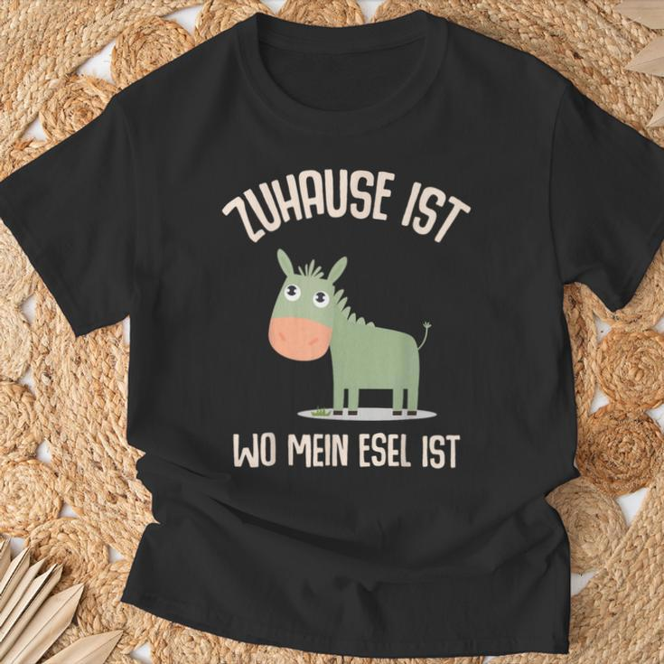 Esel Landwirt Bauer Bauernhof Stall Spruch Lustig Geschenk T-Shirt Geschenke für alte Männer