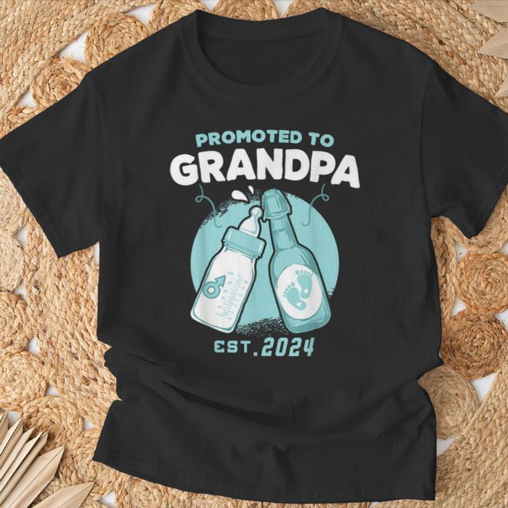 Grandpa Est Gifts, Promoted To Grandpa 2024 Shirts
