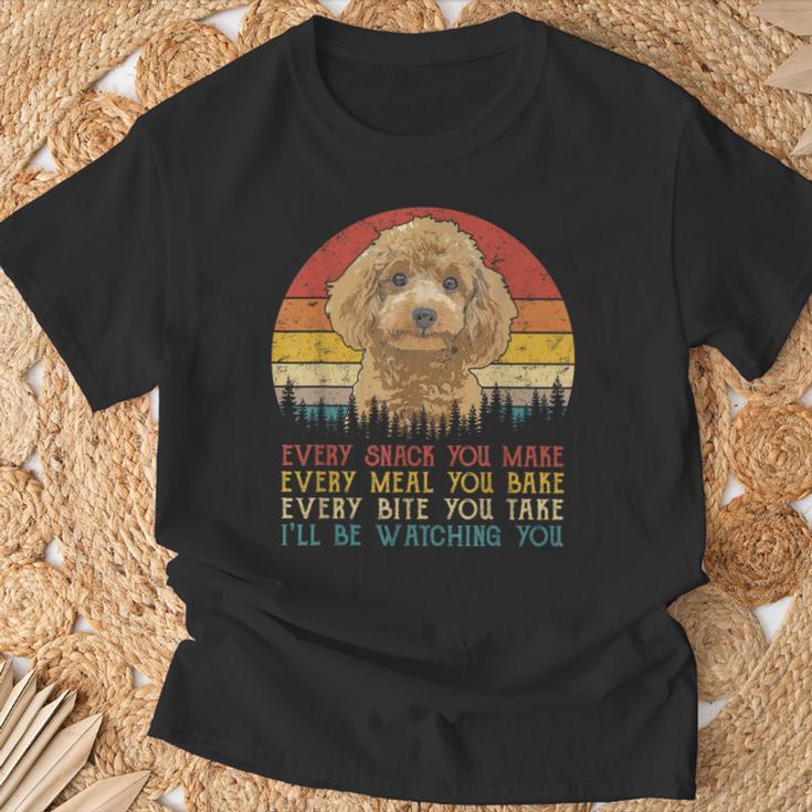 Every Snack You Make Pudel Lustiger Hundeliebhaber T-Shirt Geschenke für alte Männer