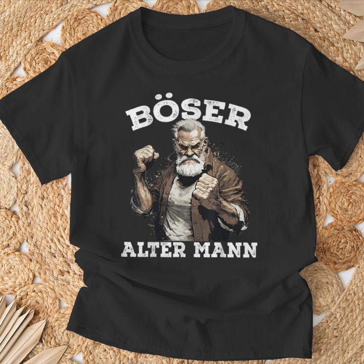 Evil Old Man Hardrock Heavy Metal Grandpa T-Shirt Geschenke für alte Männer