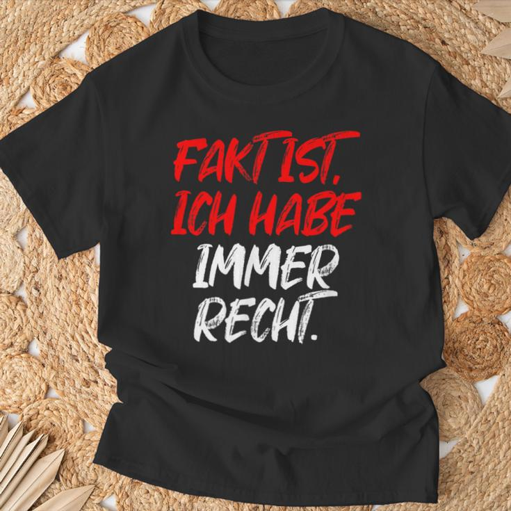 Fact Is Ich Habe Immer Recht Saying Fun T-Shirt Geschenke für alte Männer