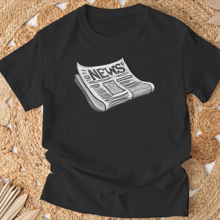 Fake News News Newspaper Kiosk Letter T-Shirt Geschenke für alte Männer