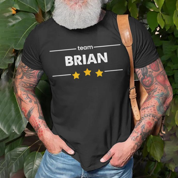 Family Name Surname Or First Name Team Brian T-Shirt Gifts for Old Men