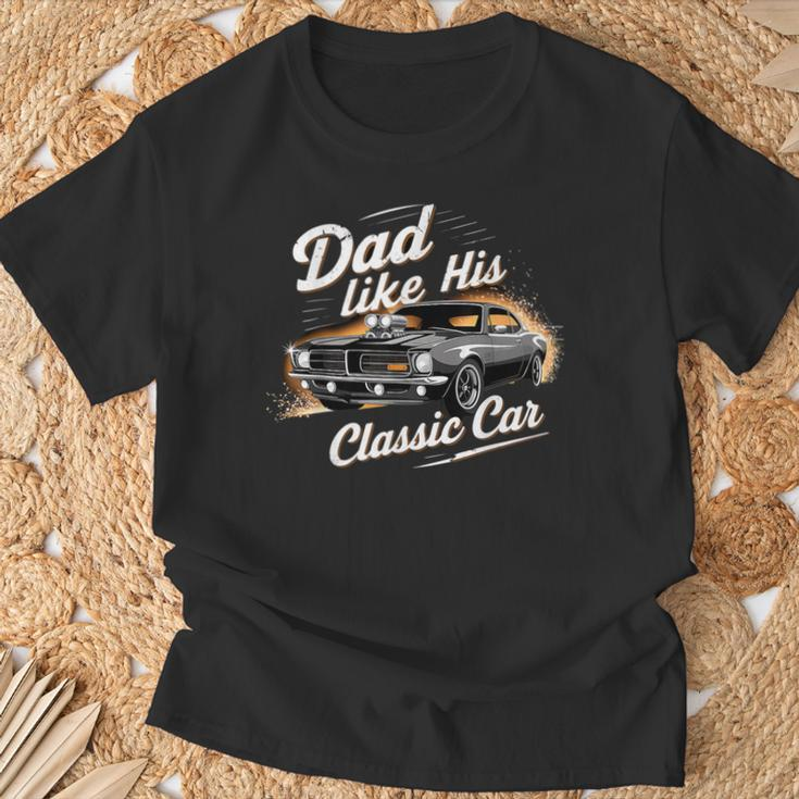 Father's Day Special Timeless Dad With Classic Car Chram T-Shirt Gifts for Old Men
