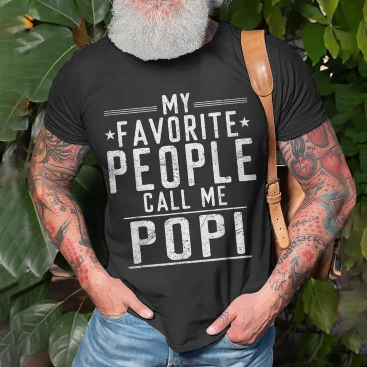 My Favorite People Call Me Popi Grandpa Father's Day T-Shirt Gifts for Old Men