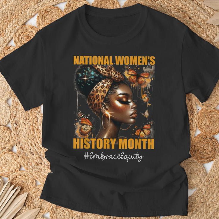 Feminist National Women's History Month 2024 Embrace Equity T-Shirt Gifts for Old Men