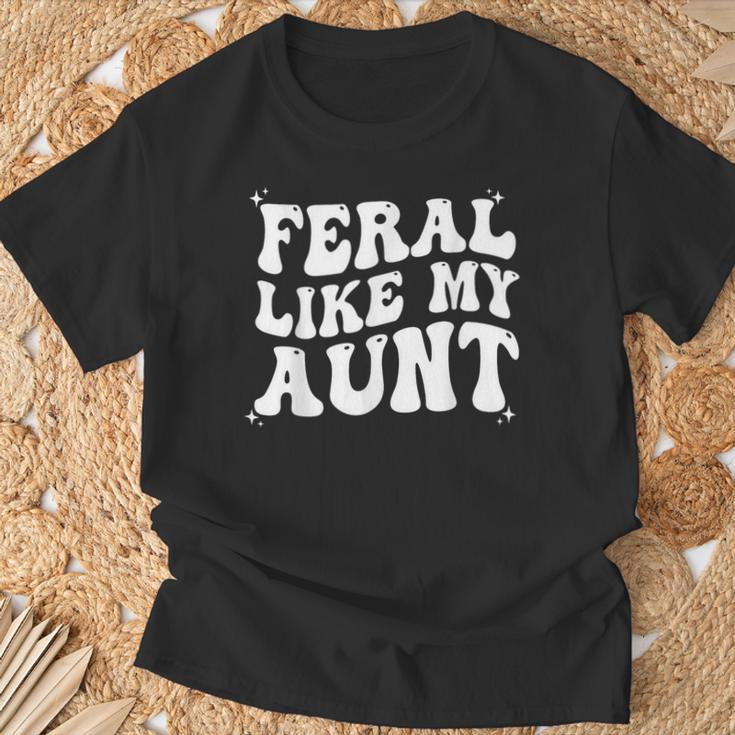 Feral Like My Aunt T-Shirt Gifts for Old Men