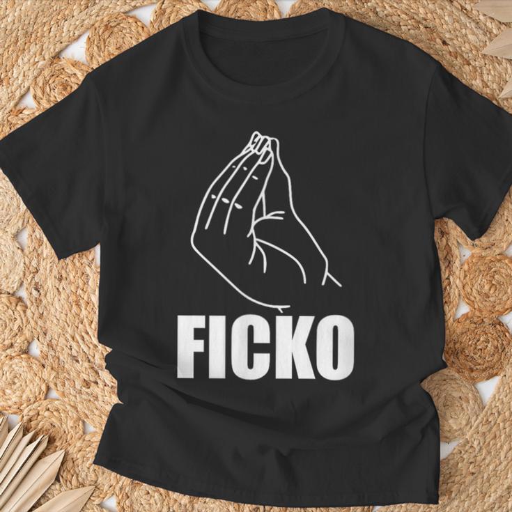 Ficko Italy Hand Sign Fun Geste T-Shirt Geschenke für alte Männer