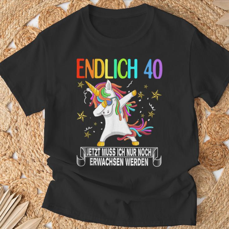 Finally 40 Jetzt Muss Ich Nur Noch Erwachsenwerden Outfit T-Shirt Geschenke für alte Männer