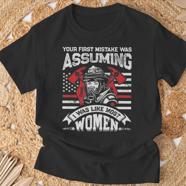 Your First Mistake Was Assuming Firefighter T-Shirt Gifts for Old Men
