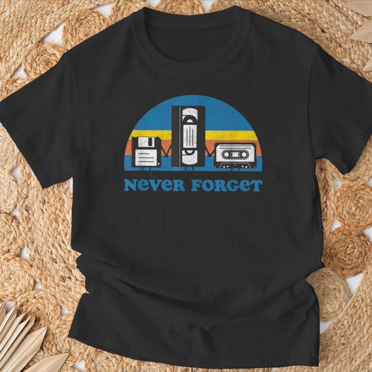 Never Forget Nostalgia Vintage Retro T-Shirt Geschenke für alte Männer