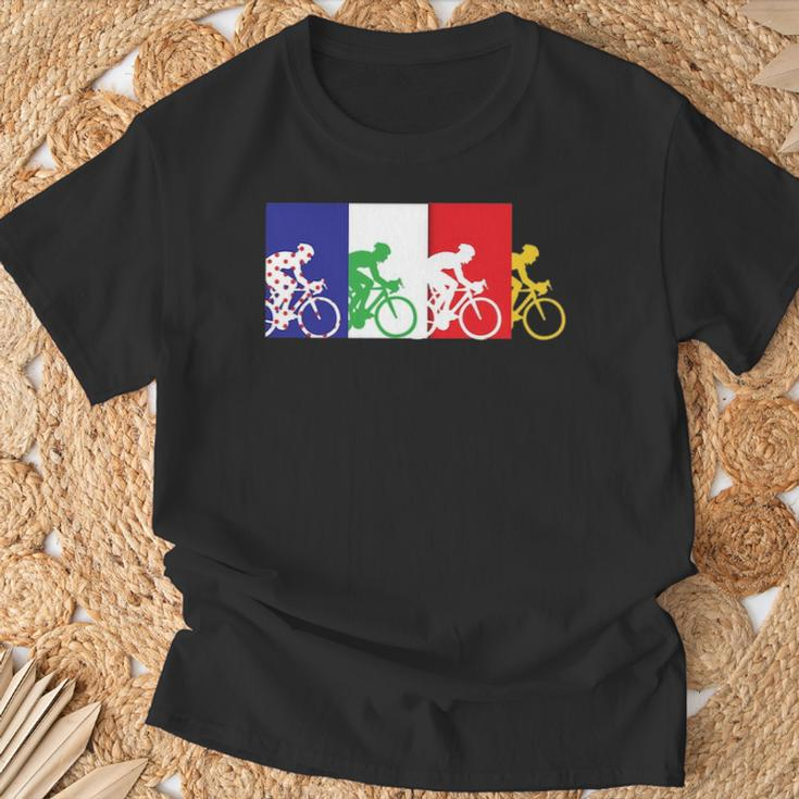 France Bicycle Or French Road Racing In Tour France T-Shirt Gifts for Old Men