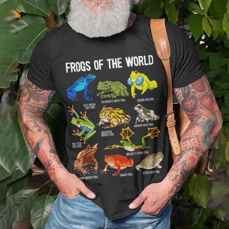 Frog Lover Types Of Frogs Frog Catcher Herpetology Frog T-Shirt Gifts for Old Men