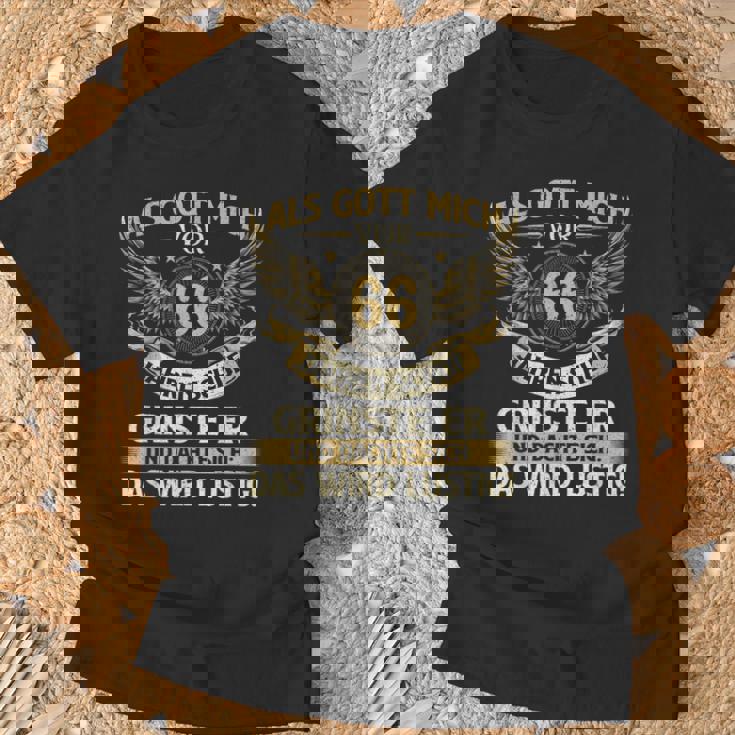 Als Gott Mich Vor 66 Jahren Schuf Birthday T-Shirt Geschenke für alte Männer