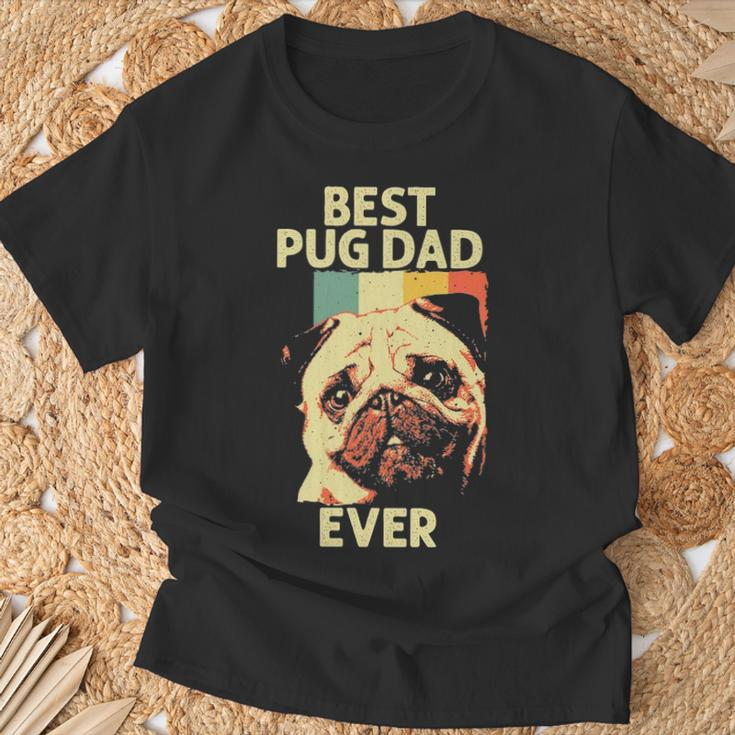 Best Pug Dad Ever Art For Pug Dog Pet Lover Men Daddy T-Shirt Gifts for Old Men