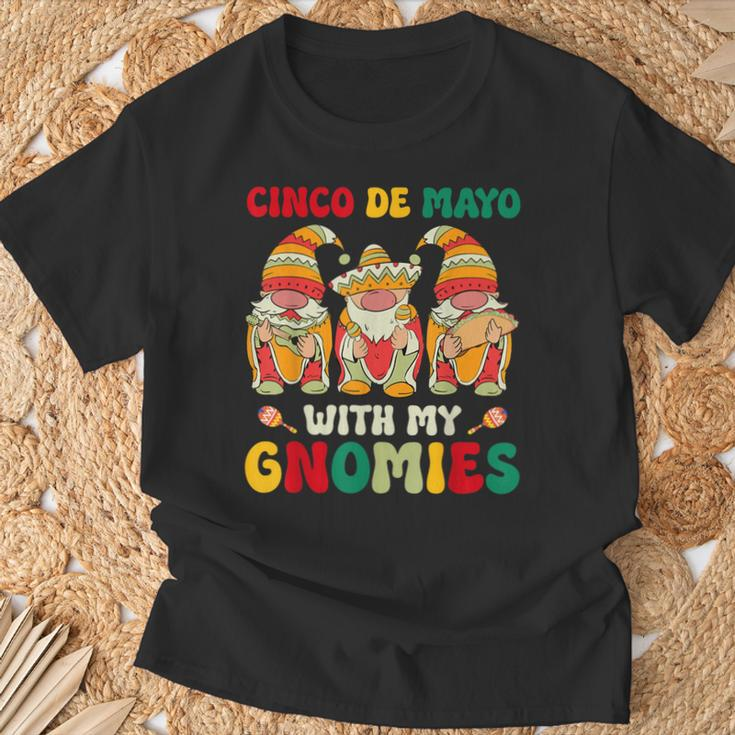 Cinco De Mayo With My Gnomies Trio Gnomes Boys Girls T-Shirt Gifts for Old Men