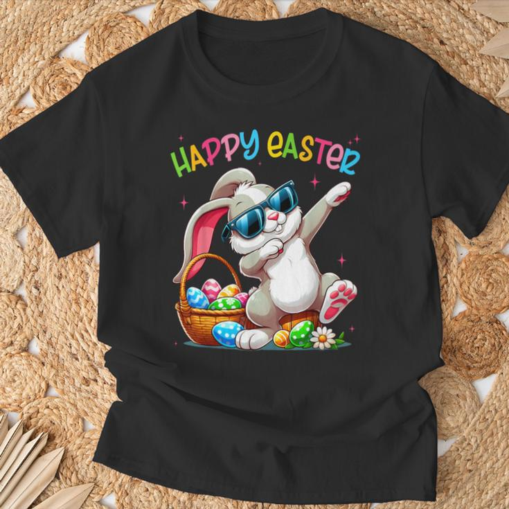 Dabbing Bunny Easter Happy Easter For Boys Girls Adult T-Shirt Gifts for Old Men