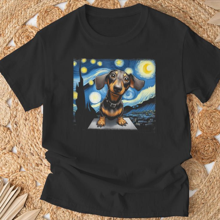 Dachshunds Sausage Dogs In A Starry Night T-Shirt Gifts for Old Men