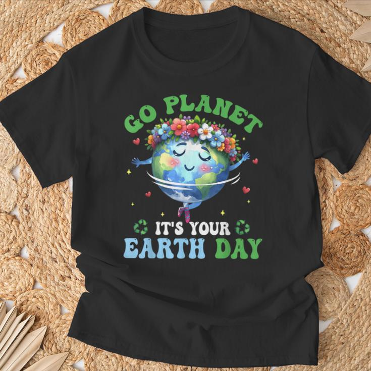 Earth Day Ballet Dancer Go Planet Its Your Earth Day T-Shirt Gifts for Old Men