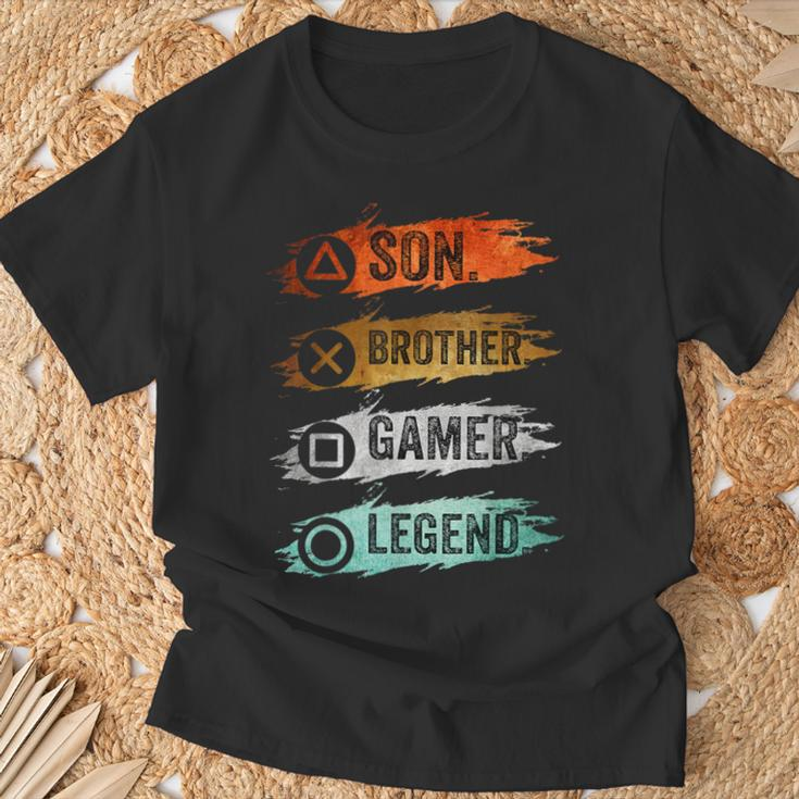 Gamer Vintage Video Games For Boys Brother Son T-Shirt Gifts for Old Men
