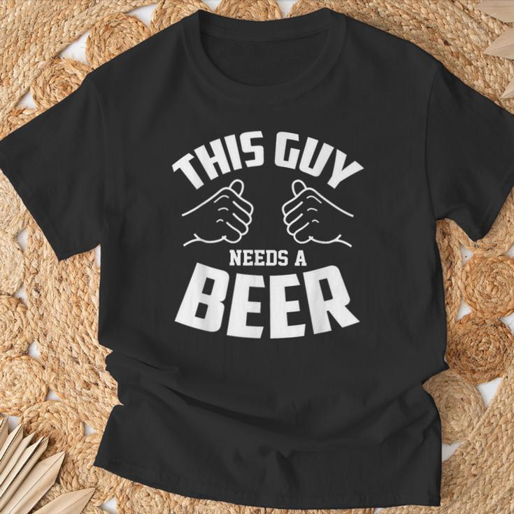 Guy Needs Beer Alcohol Lover T-Shirt Gifts for Old Men