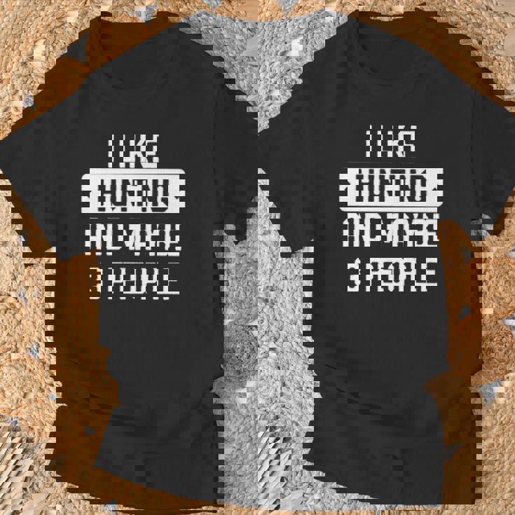 Hunter I Like Hunting And Maybe 3 People T-Shirt Gifts for Old Men