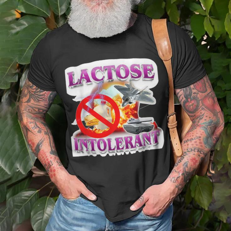 Lactose Humor Meme Tolerant Explosion T-Shirt Gifts for Old Men