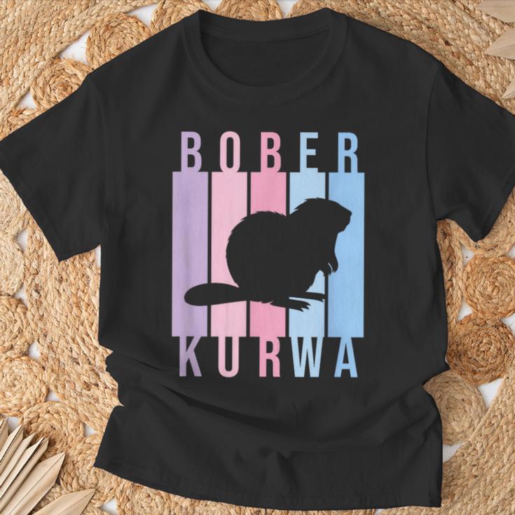 Pastel Bober Bóbr Kurwa Polish Internet Meme Beaver T-Shirt Geschenke für alte Männer