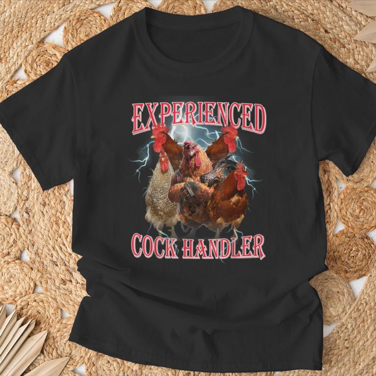 Sayings For Adult Experienced Cock Handler Meme Dank T-Shirt Gifts for Old Men
