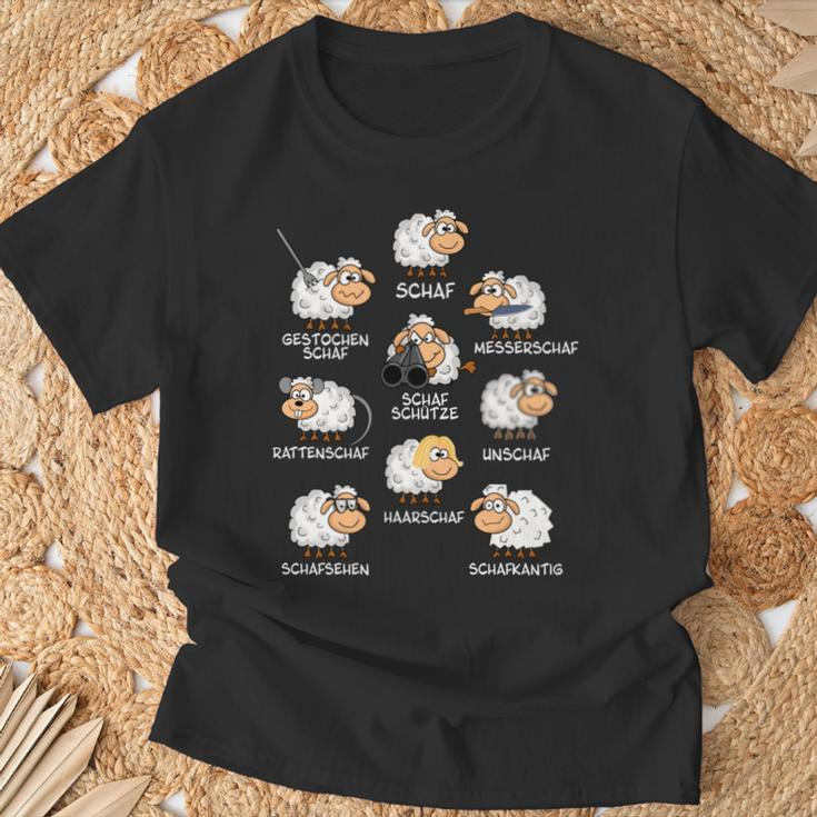 Sheep Unschaf Word Game Sheep Herd Long-Sleeved T-Shirt Geschenke für alte Männer