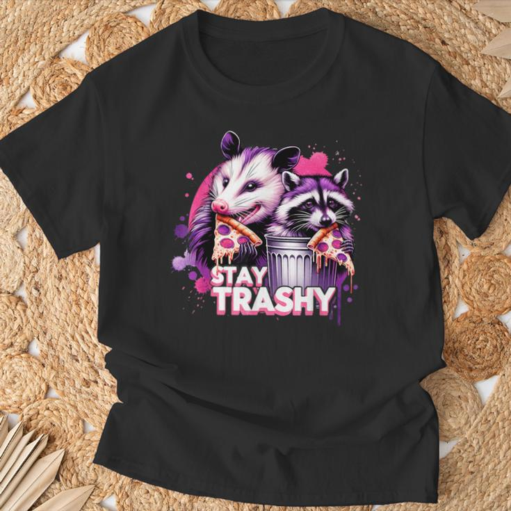 Stay Trashy Raccoons Opossums Possums Animals Lover T-Shirt Gifts for Old Men