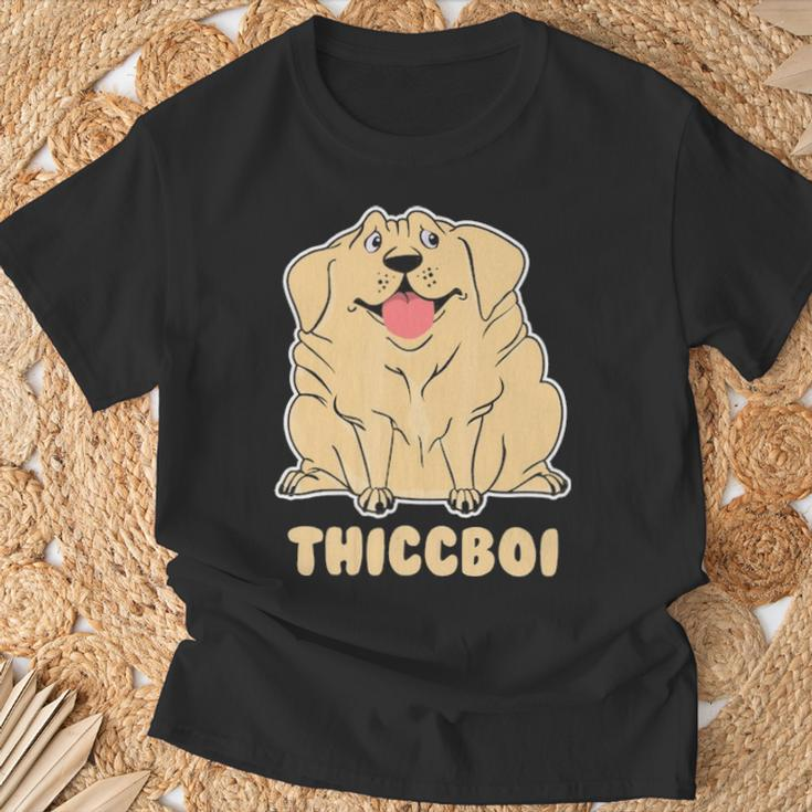 Thicc Boi LabradorHilarious Fat Dog T-Shirt Gifts for Old Men