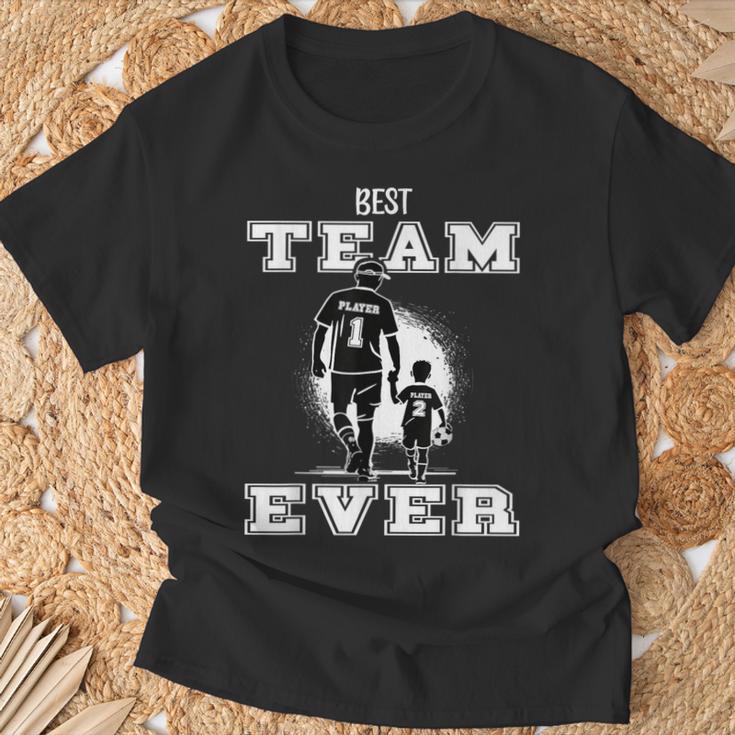 Fußball Papa Best Team Ever -Atertag T-Shirt Geschenke für alte Männer