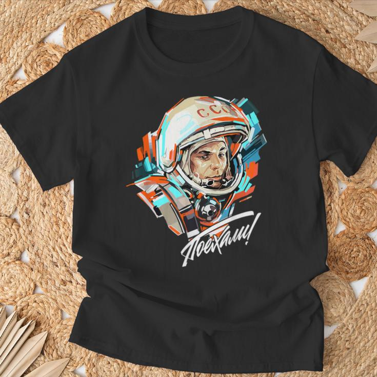 Gagarin Yuri Vintage Sputnik Space T-Shirt Geschenke für alte Männer