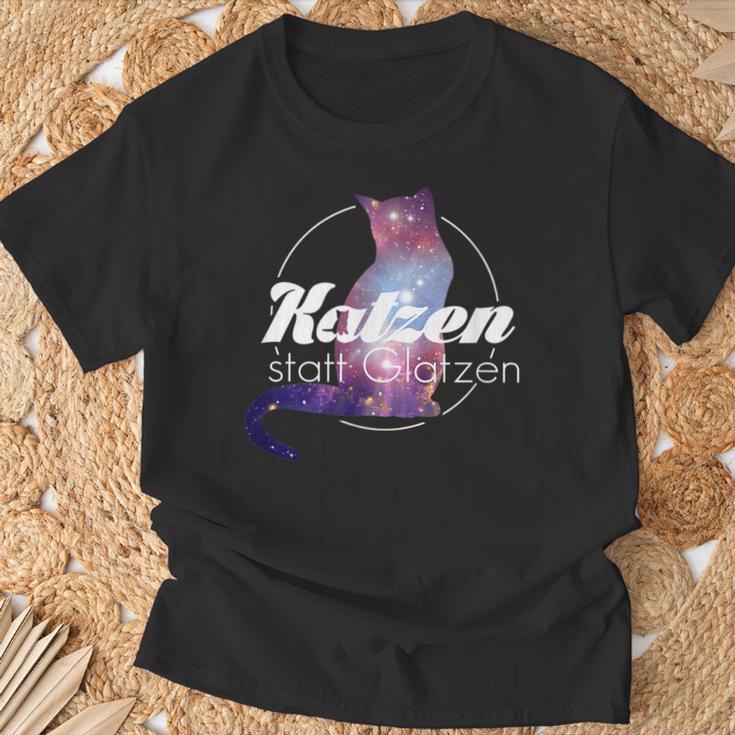 Galaktisches Katzen T-Shirt mit Spruch, Raumfahrer Katze Tee Geschenke für alte Männer