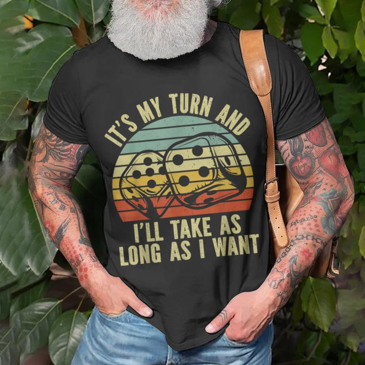 Game Night Adult Board Games It's My Turn Long As I Want T-Shirt Gifts for Old Men