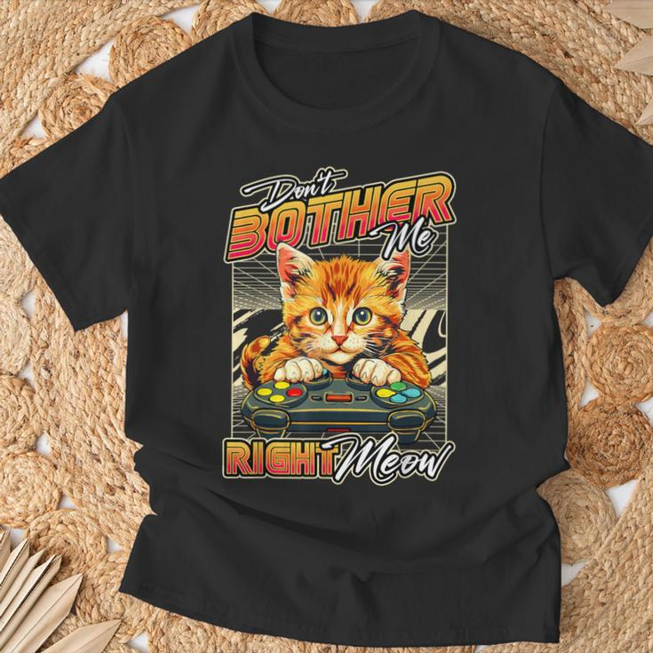 Gamer Cat Gaming Boys Video Game & Cat Lover T-Shirt Gifts for Old Men