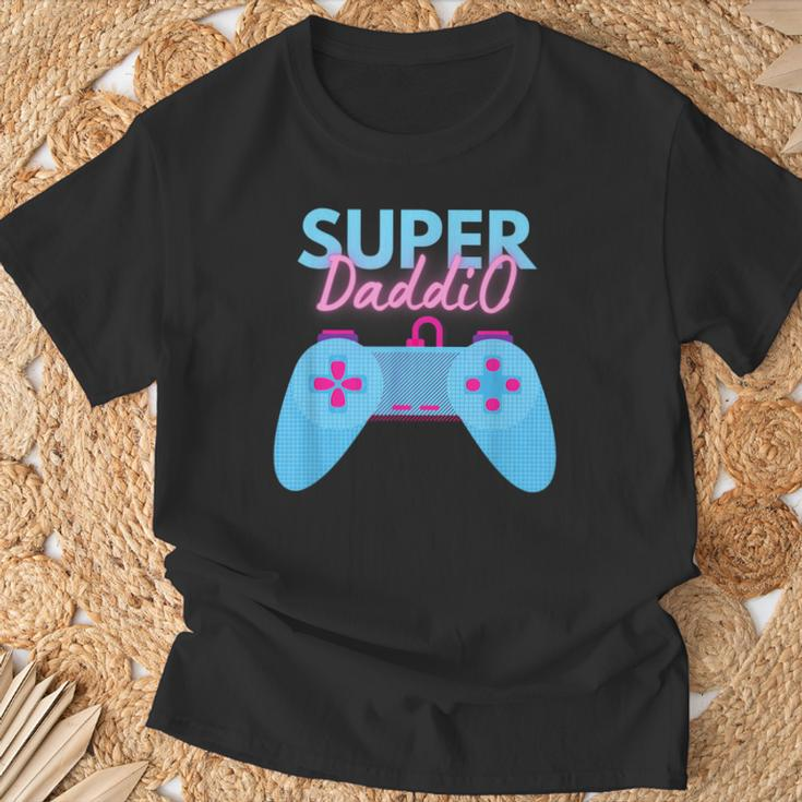Gamer Dad Super Daddio Father's Day T-Shirt Gifts for Old Men